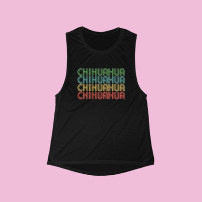 Chihuahua Love Women's Flowy Muscle Tank - Trendy Summer Top Printify