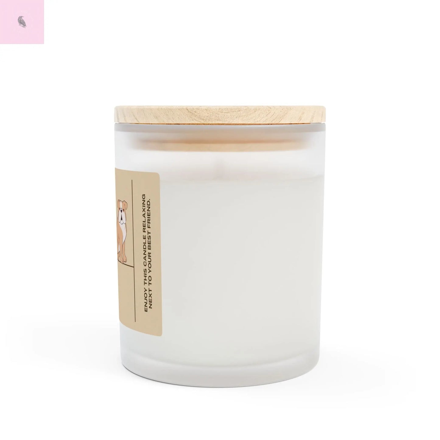 Glass Candle - Bull Dog Lover The flirty crow