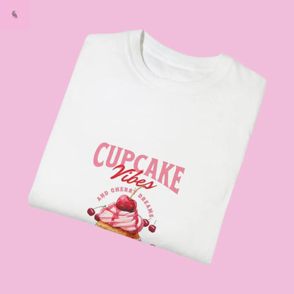 Cupcake Vibes Unisex T-shirt, Cute Dessert Tee, Bakery Lover Gifl, Foodie Fashion The flirty crow
