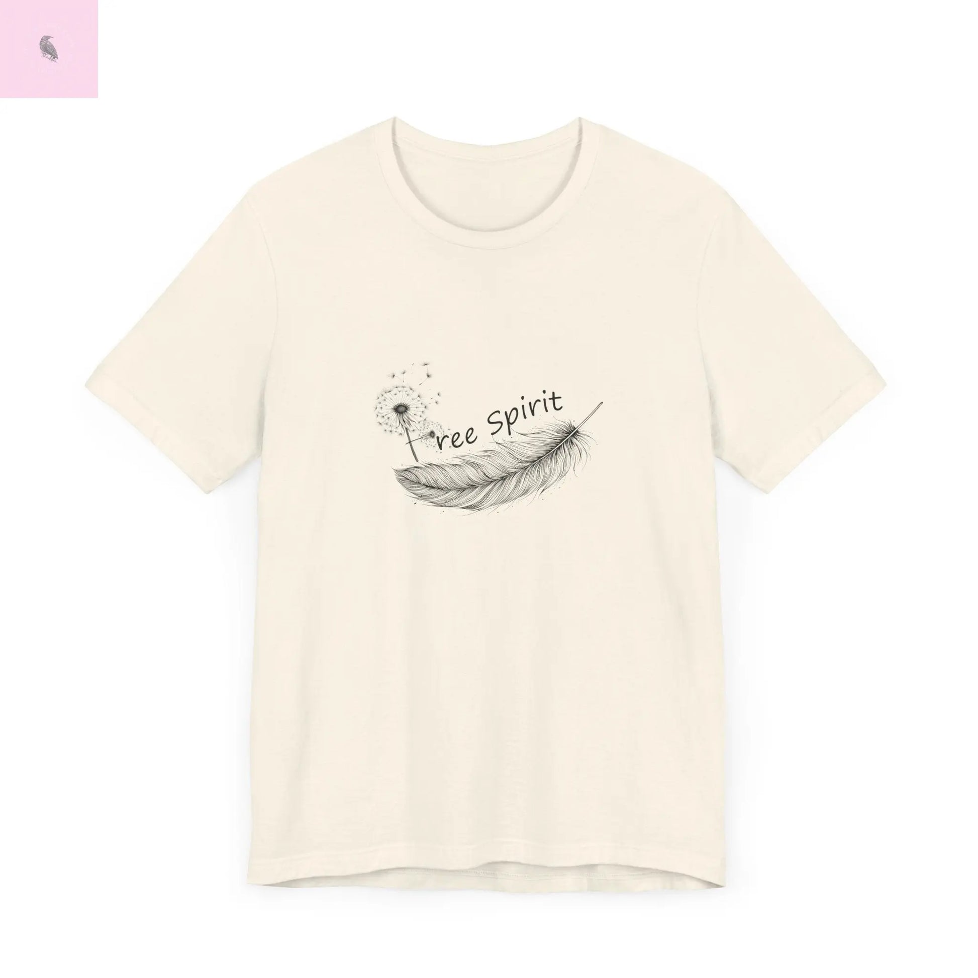 Free Spirit Feather Unisex Cotton T-shirt the flirty crow