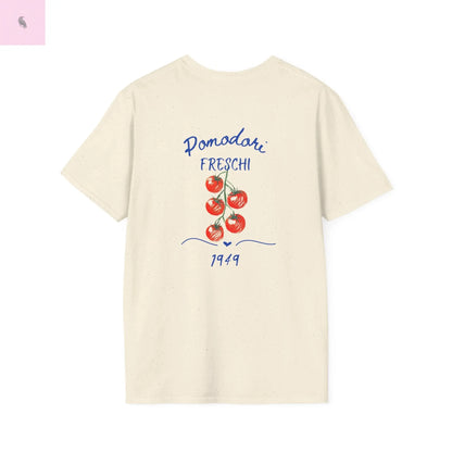 Fresh Tomato Graphic Tee, Farm to table tshirt,  Unisex Shirt, Farmhouse Vibe, Gift for Foodies, Summer Casual Wear, gift for gardener The flirty crow