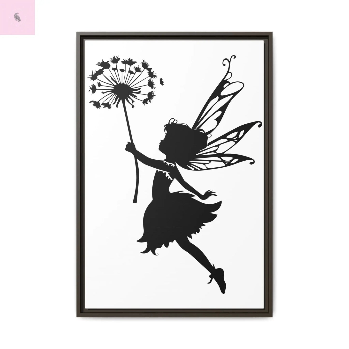 Framed canvas Fairy Silhouette Wall Art, Fairy lover Home Decor, Whimsical Framed Canvas, Fairy Gift, Kids Room Decoration, Nursery Art The flirty crow