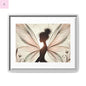 Framed Canvas Fairy wall art - The flirty crow