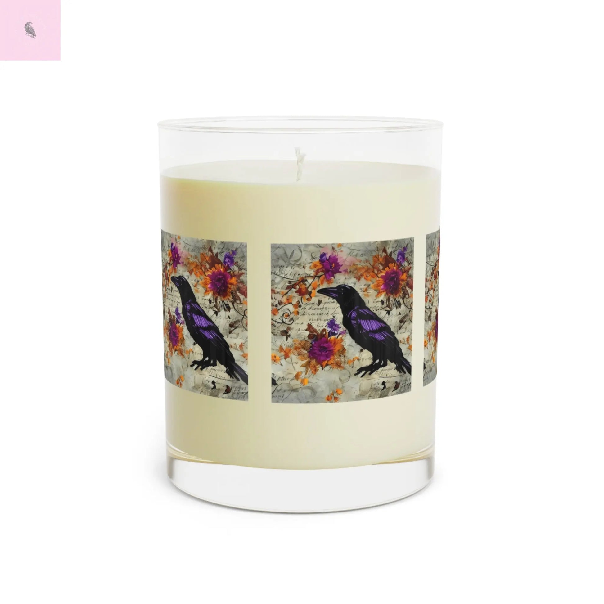 Soy Candle - Crow Lovers 11oz Glass the flirty crow