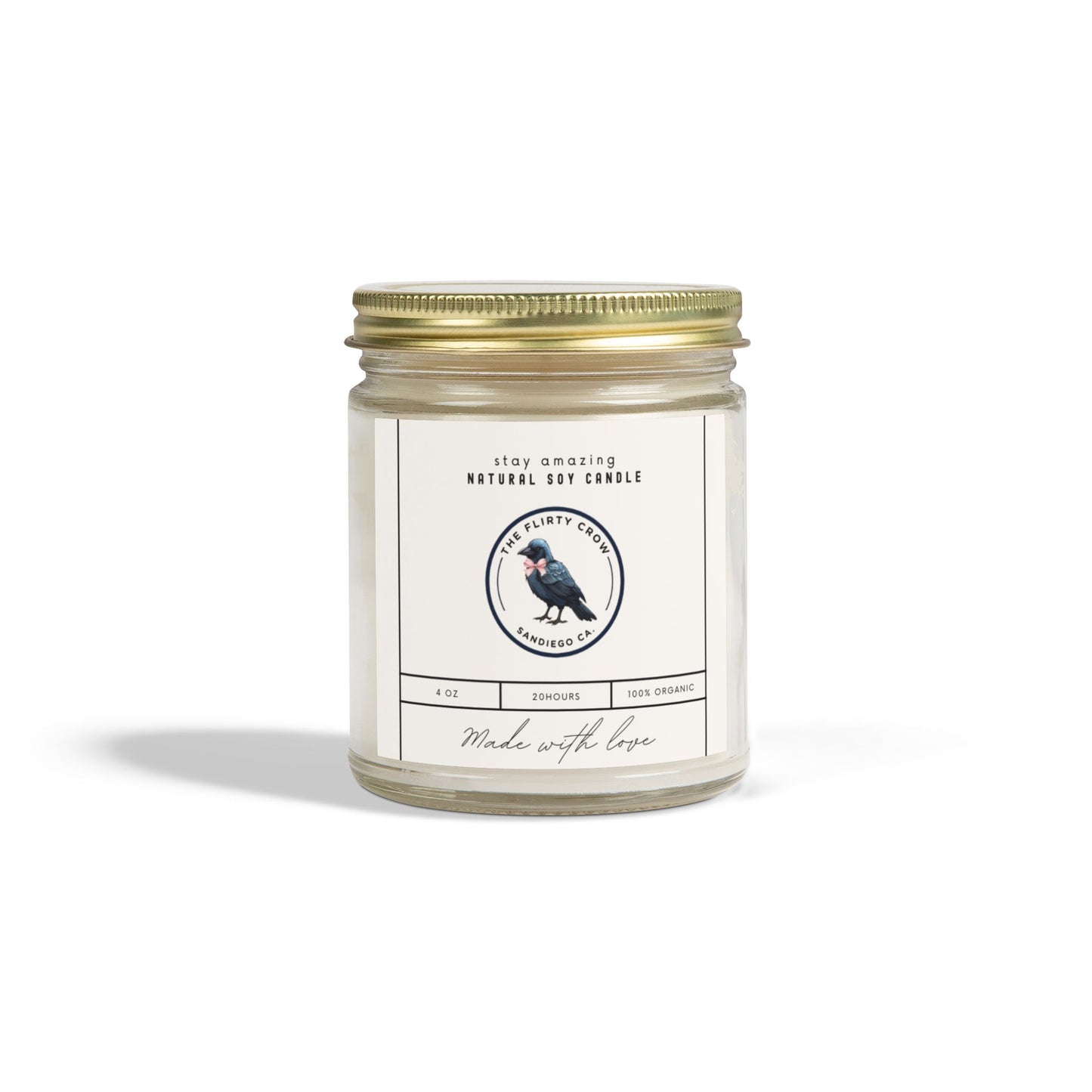 Candle 4oz/9oz Coconut Apricot Wax - Crow Lovers