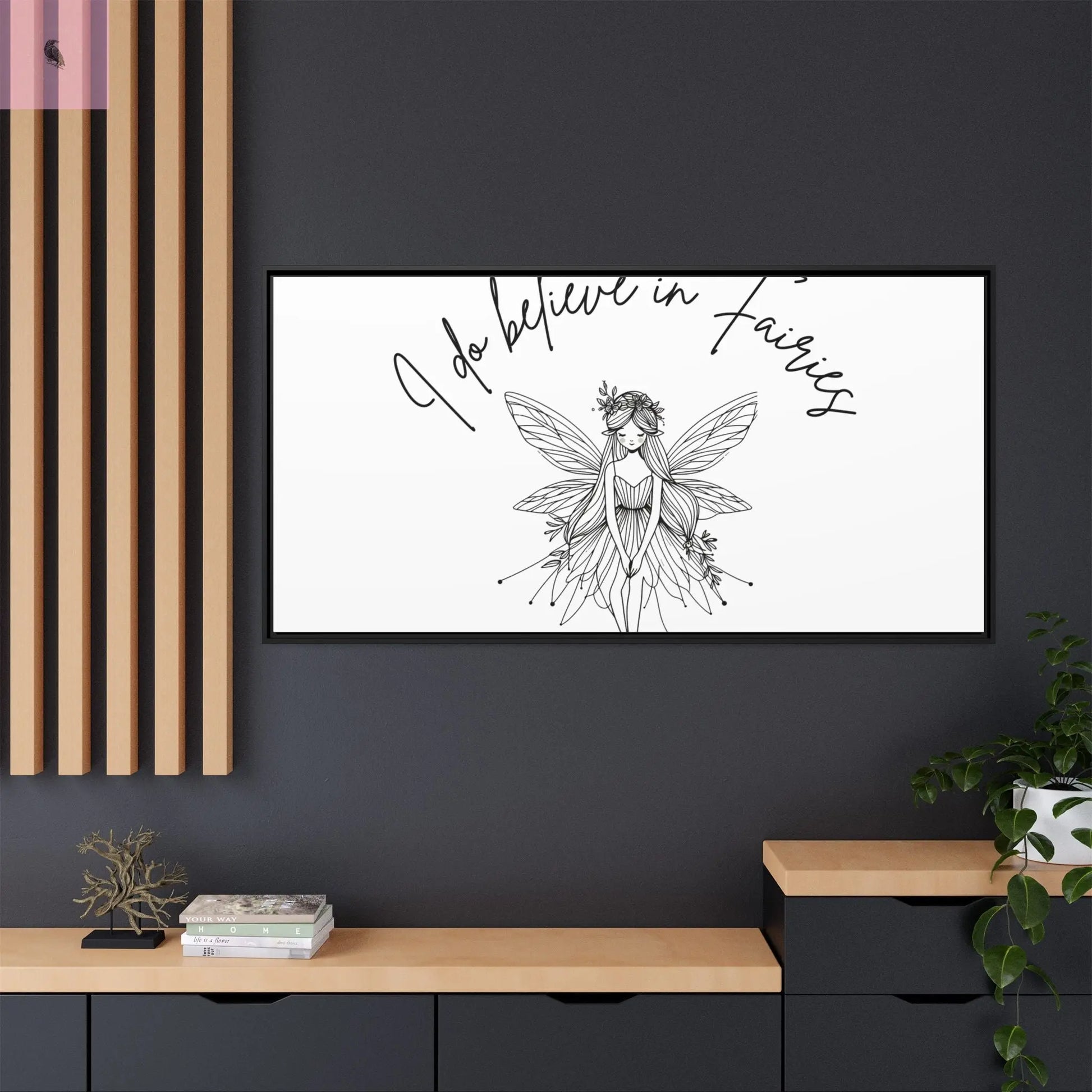 Fairies Canvas, Framed (Multi-color) - The flirty crow