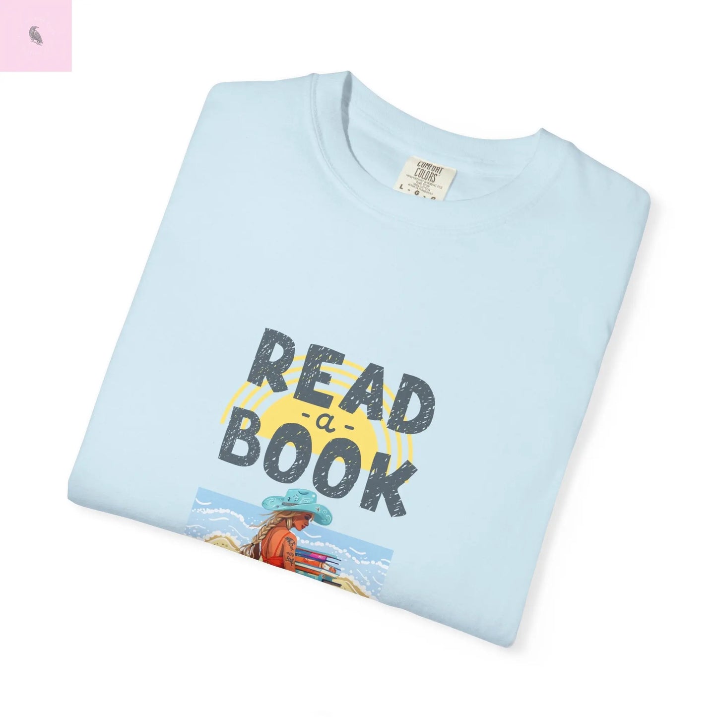 Book Lovers Comfort Colors T-shirt, summer beach reading tee for readers. - The flirty crow