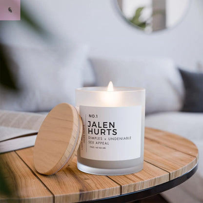 Candle Holder - Jalen Hurts Eagles Fan 11oz the flirty crow
