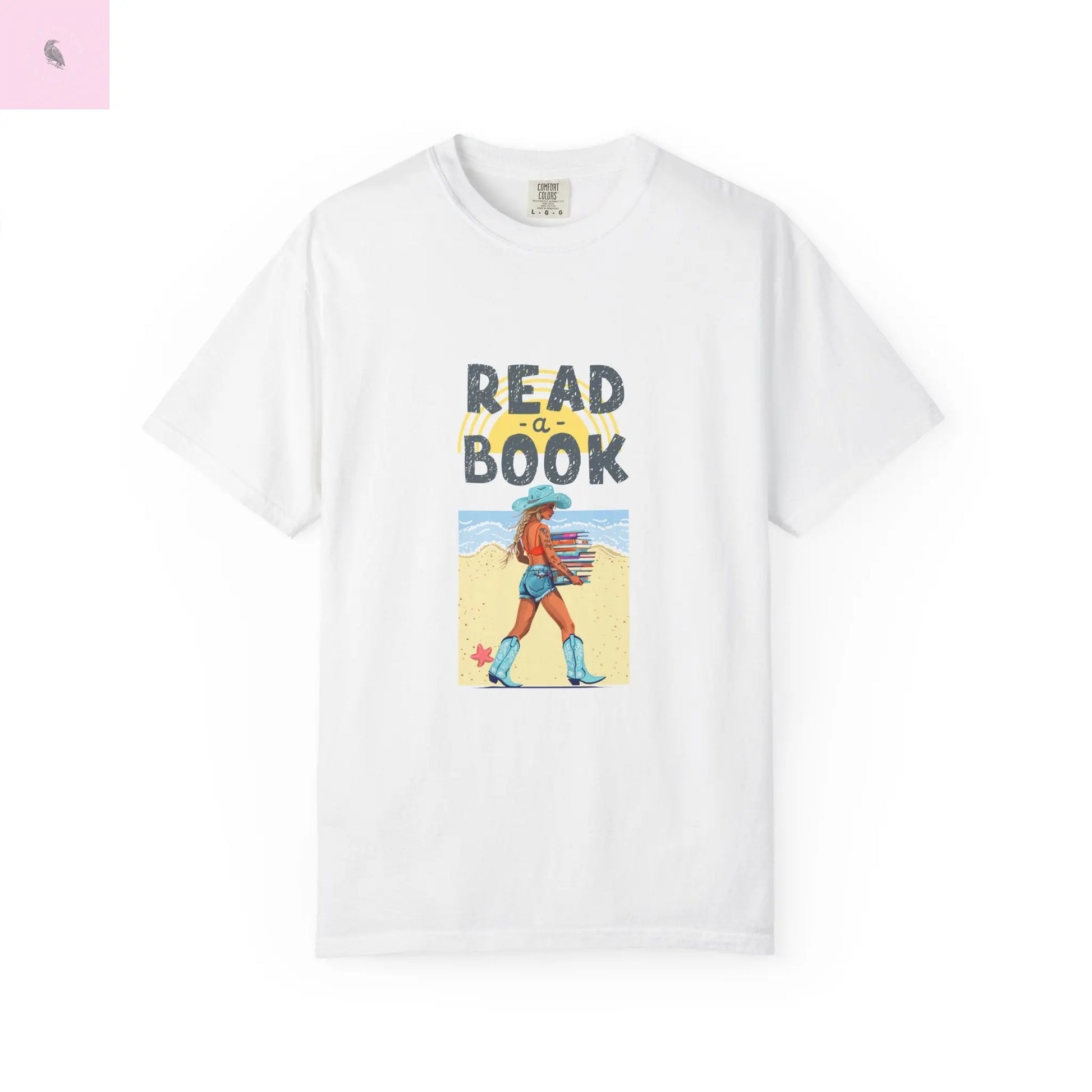 Book Lovers Comfort Colors T-shirt, summer beach reading tee for readers. - The flirty crow