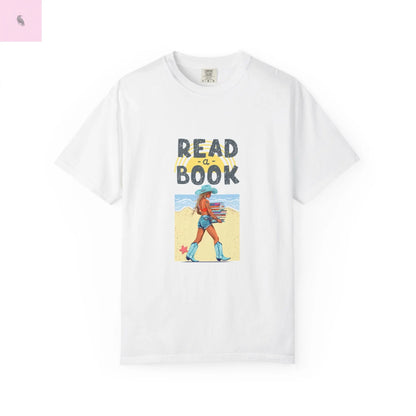 Book Lovers Comfort Colors T-shirt, summer beach reading tee for readers. - The flirty crow