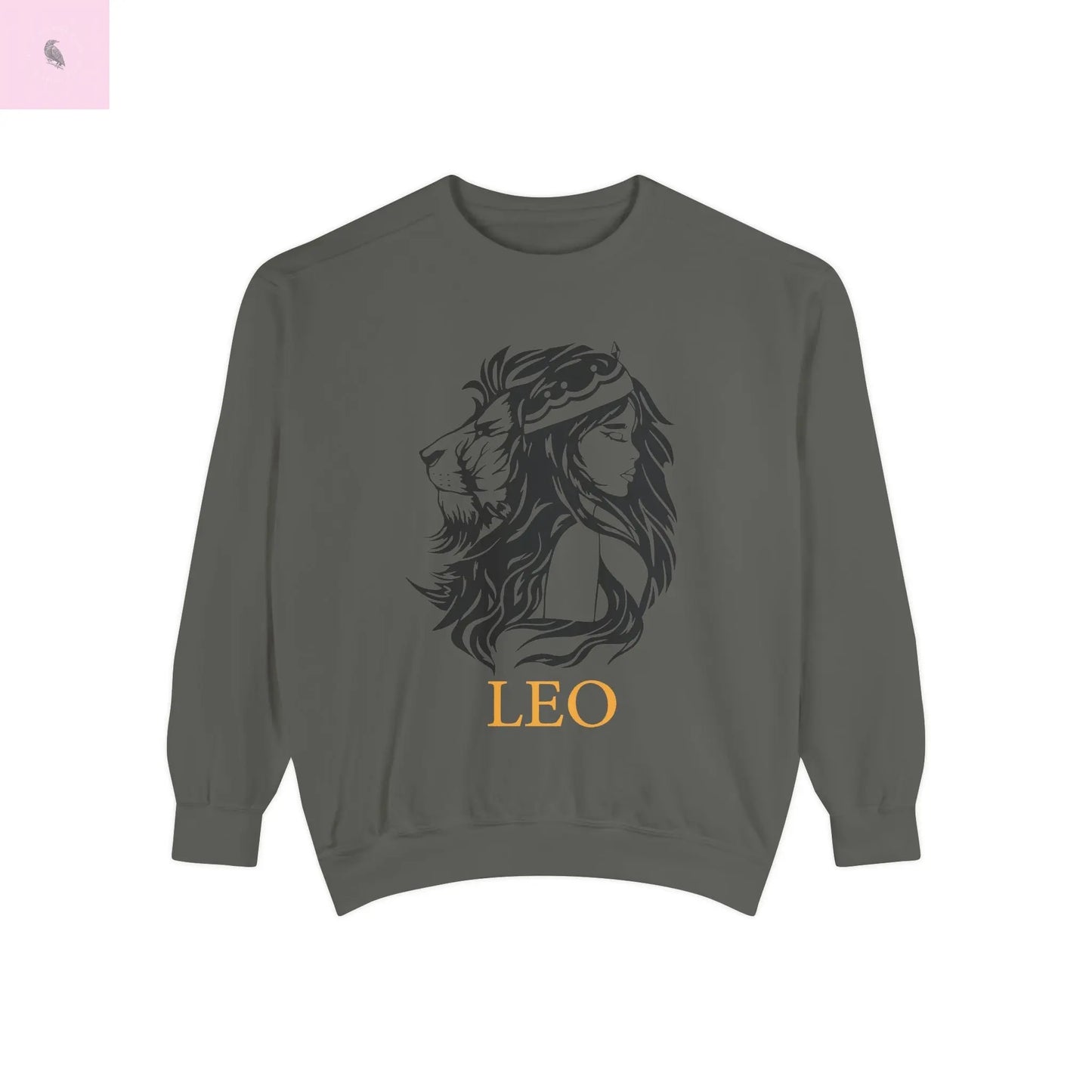 Leo Astrology Sweatshirt - Unisex Garment-Dyed the flirty crow