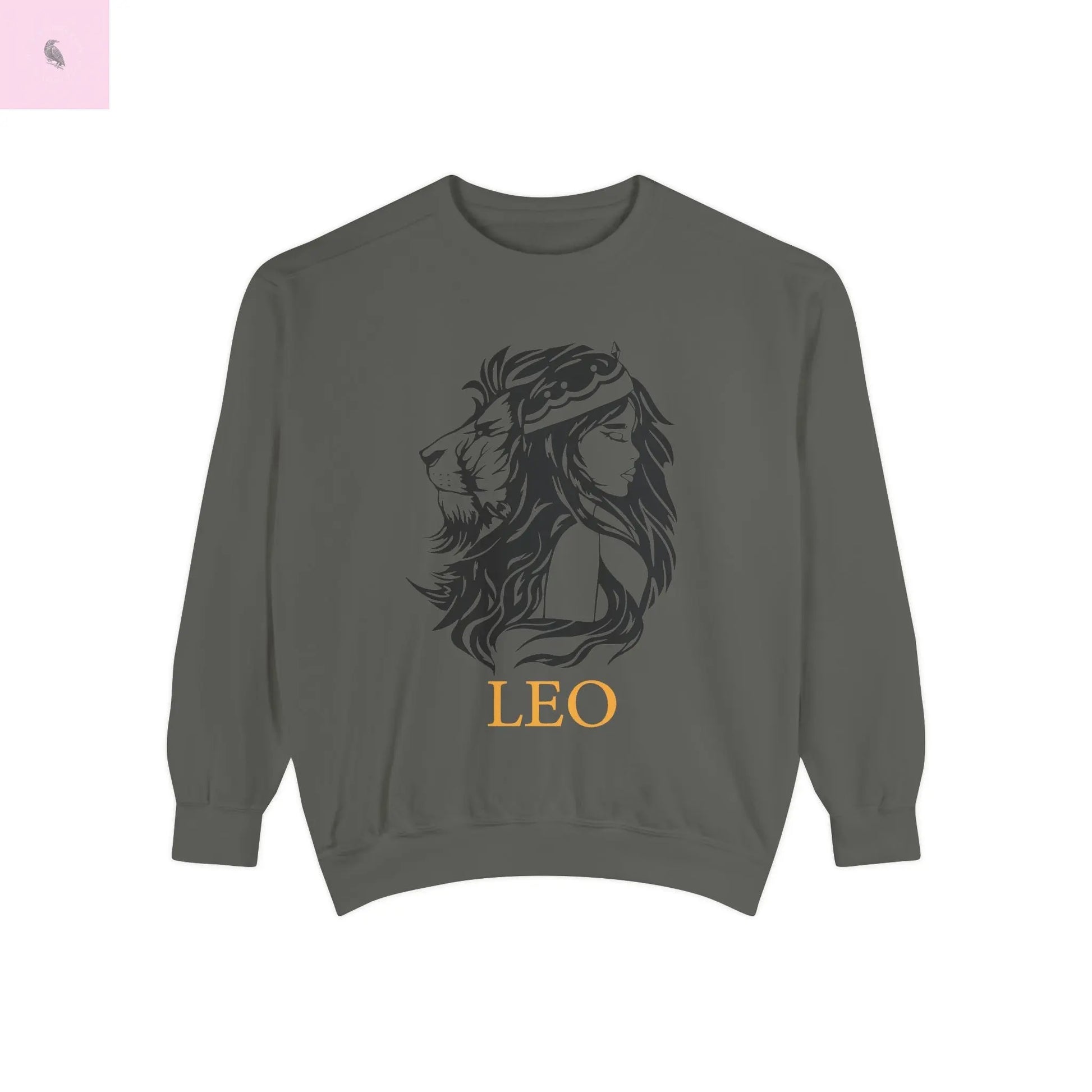 Leo Astrology Sweatshirt - Unisex Garment-Dyed the flirty crow