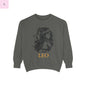Leo Astrology Sweatshirt - Unisex Garment-Dyed the flirty crow