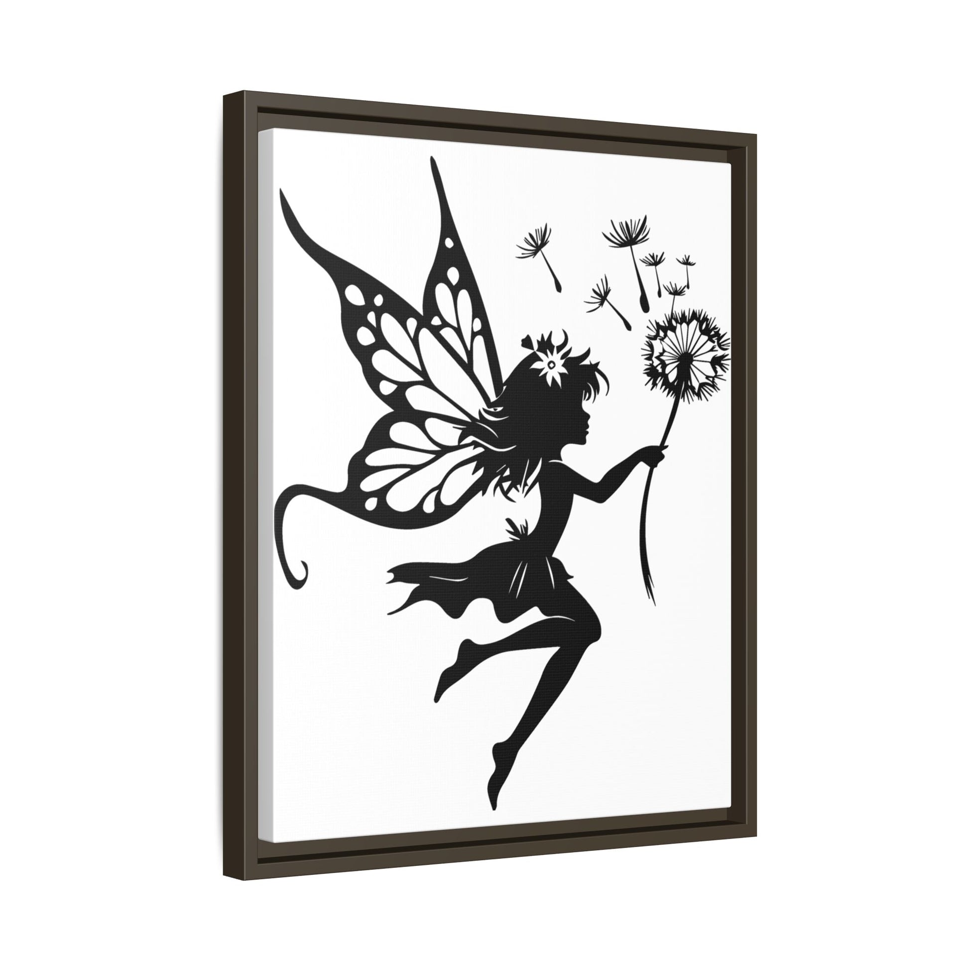Framed Canvas Fairy Art, whimsical wall decor, nursery room art, gift for her - The flirty crow