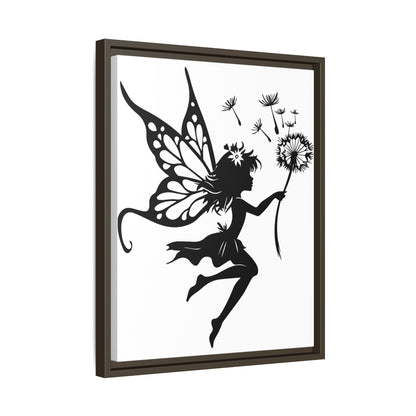 Framed Canvas Fairy Art, whimsical wall decor, nursery room art, gift for her - The flirty crow
