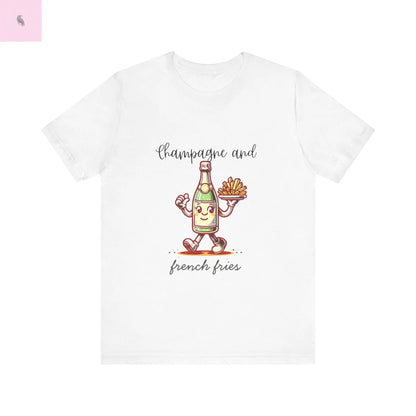 Champagne and French Fries Unisex Bella+ Canvas  tee - The flirty crow