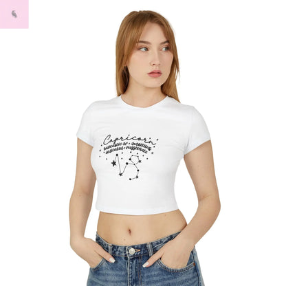 Capricorn Astrology Lover Baby Tee the flirty crow