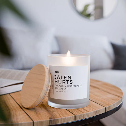 Candle Holder - Jalen Hurts Eagles Fan 11oz the flirty crow