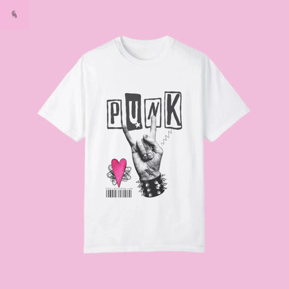 Punk Rock Unisex Garment-Dyed T-Shirt - Retro Graphic Tee for Music Lovers The flirty crow