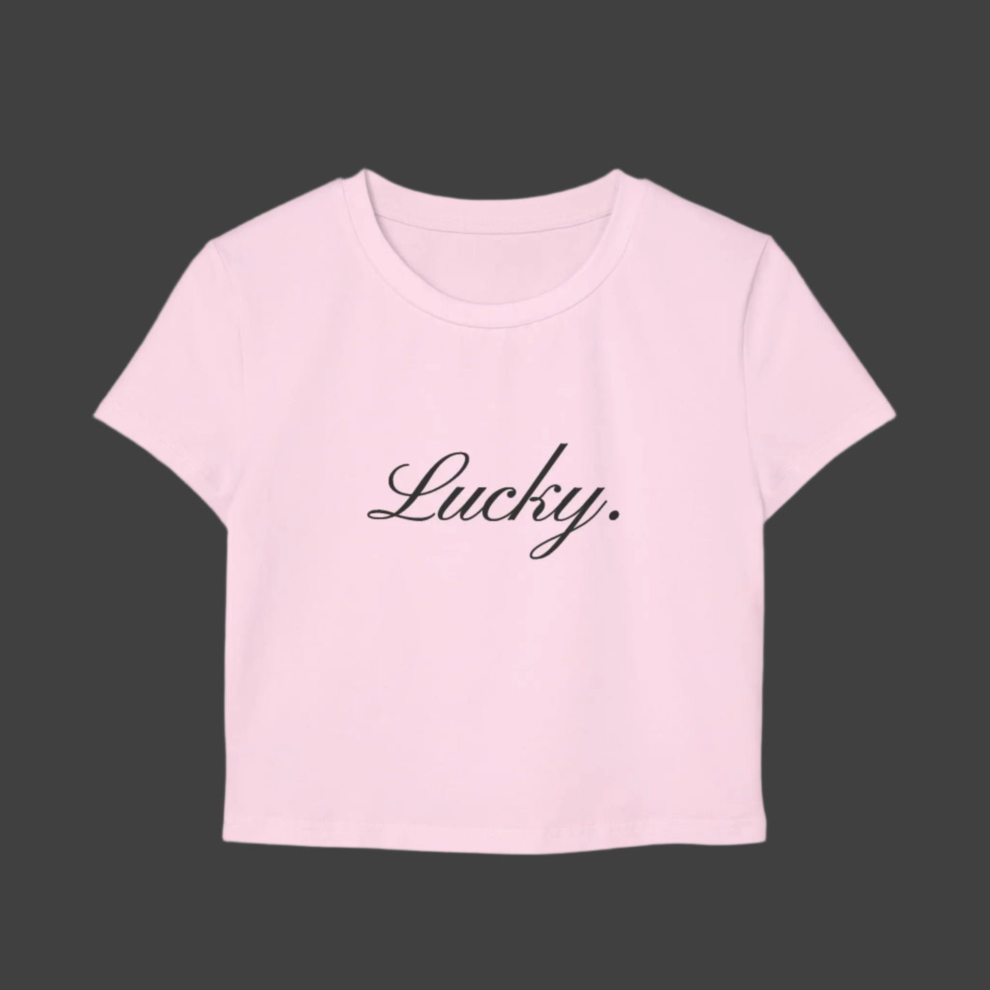 Cropped Baby Tee - Lucky Womens Cotton the flirty crow