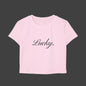 Cropped Baby Tee - Lucky Womens Cotton the flirty crow