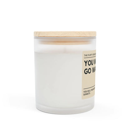 Sunset lover Frosted Glass Candle, 11oz the flirty crow