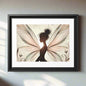 Framed Canvas Fairy wall art - The flirty crow