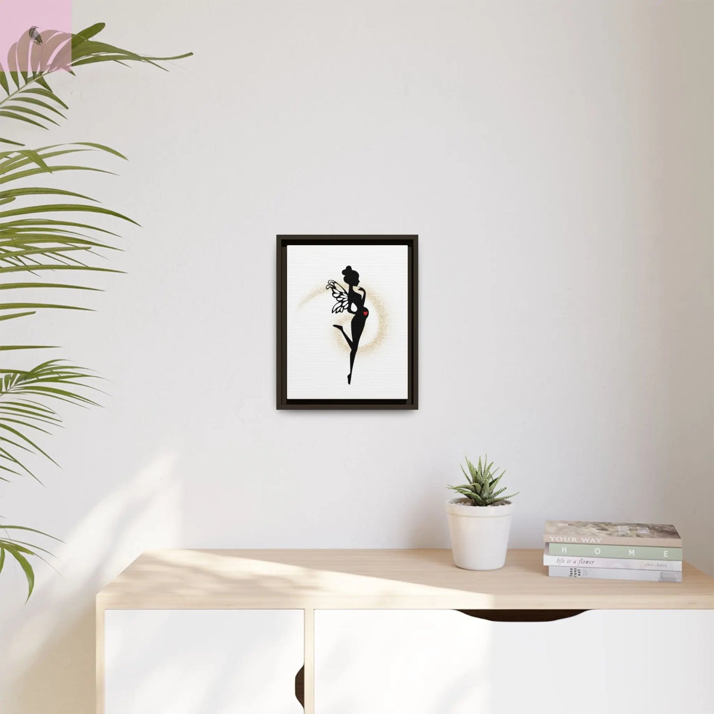 Framed Fairy Art Print - Enchanting Decor for Expecting Mothers, Baby Shower Gift, Elegant Nursery Wall Art, Whimsical Home Accent The flirty crow