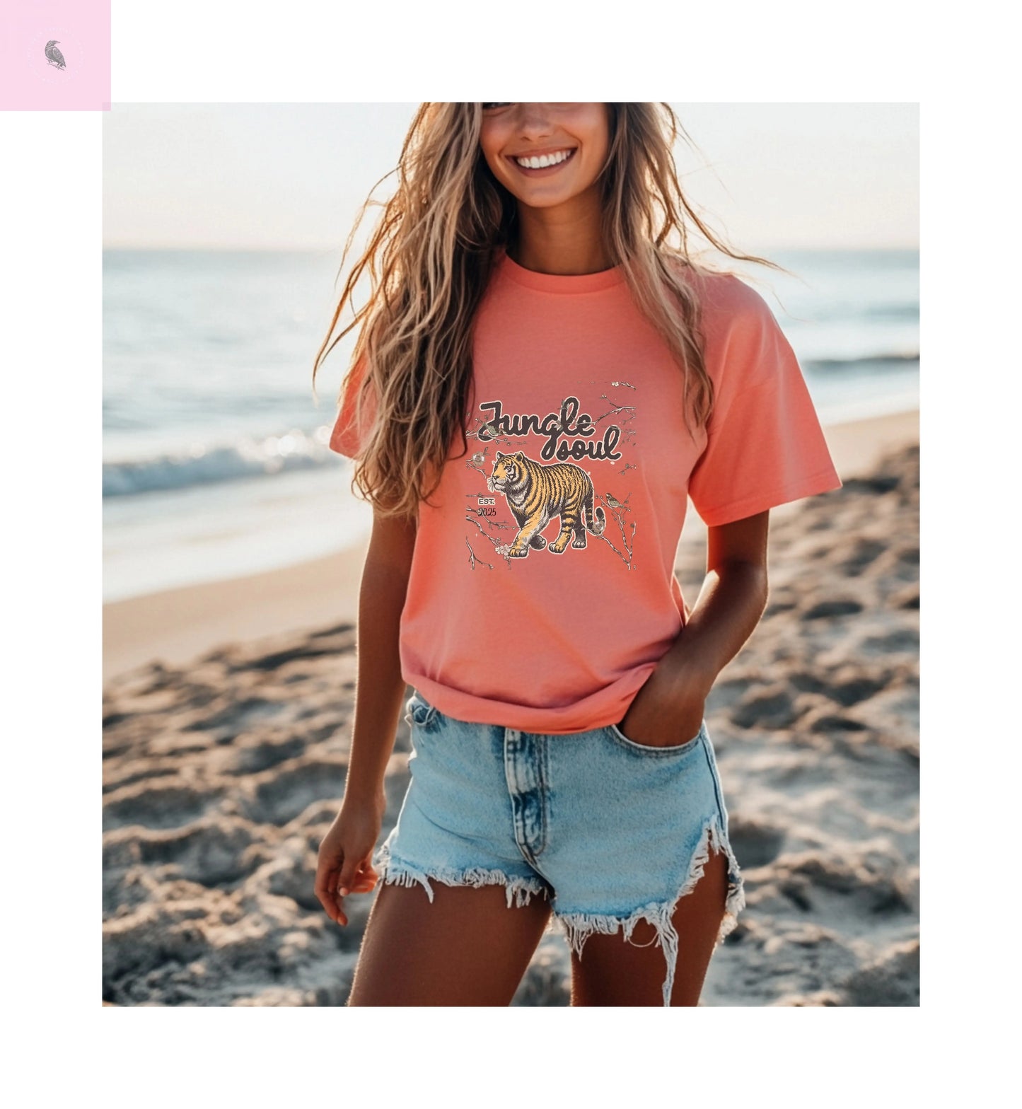 Tiger Tee, Unisex Tiger T-Shirt, Bella Canvas tshirt, Tiger Lover Shirt, Wild Animal Tee, Jungle tshirt, Nature lovers gift the flirty crow