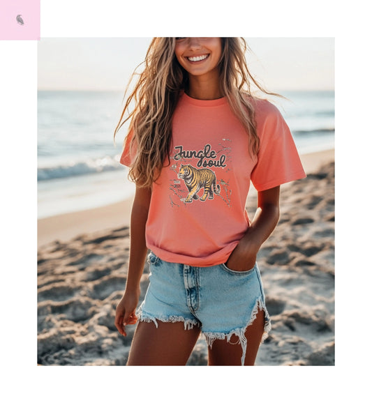 Tiger Tee, Unisex Tiger T-Shirt, Bella Canvas tshirt, Tiger Lover Shirt, Wild Animal Tee, Jungle tshirt, Nature lovers gift the flirty crow