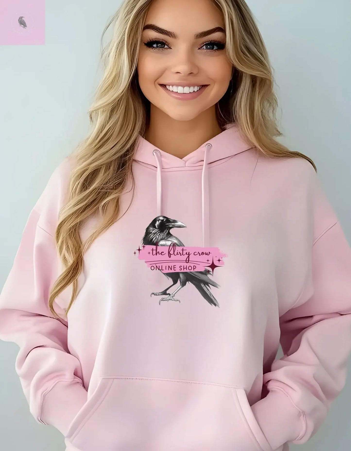 Crow Lovers Hoodie the flirty crow