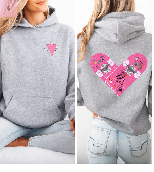 Skateboarding Hoodie - Unisex College Hoodie The flirty crow