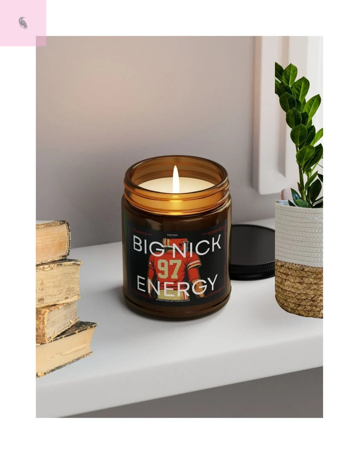 Niners Football Candle, gift for Niner fan, gift for him or her, scented home fragrance, 49er home decor, nick bosa fan gift The flirty crow