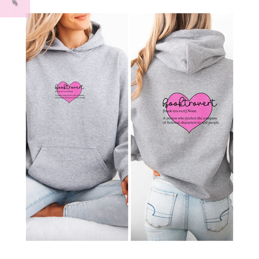 Book Lovers Hooded Sweatshirt, Booktrovert Gift for Readers, reading lovers hoodie, book club sweatshirt Printify