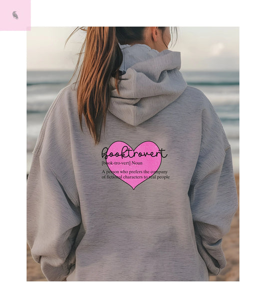 Book Lovers Hooded Sweatshirt, Booktrovert Gift for Readers, reading lovers hoodie, book club sweatshirt Printify