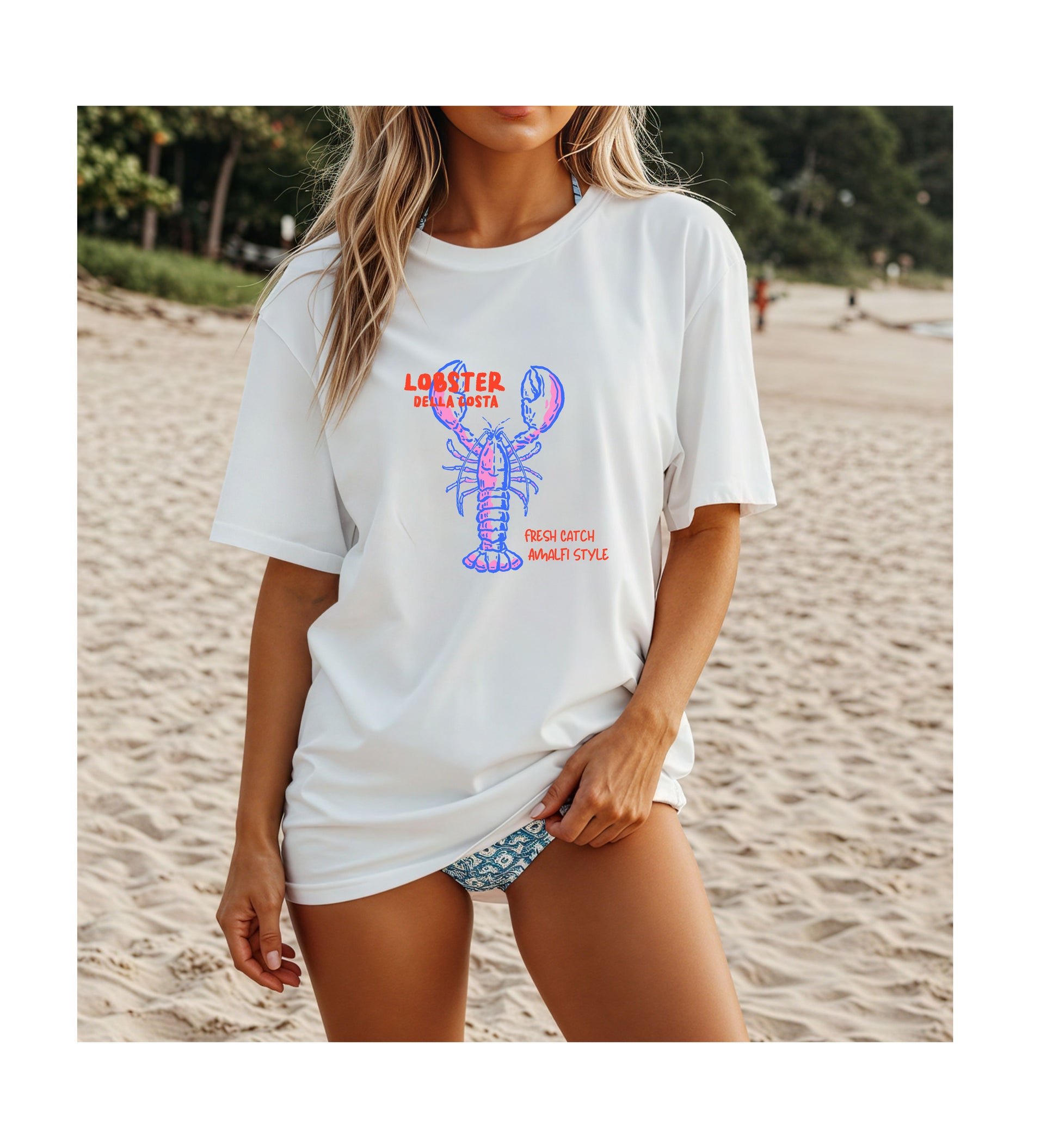 Lobster Tee, Coastal T-Shirt, comfort colors  shirt,  summer trendy tee, lobster Shirt, Beach Day top, Seafood lover, unisex top - The flirty crow