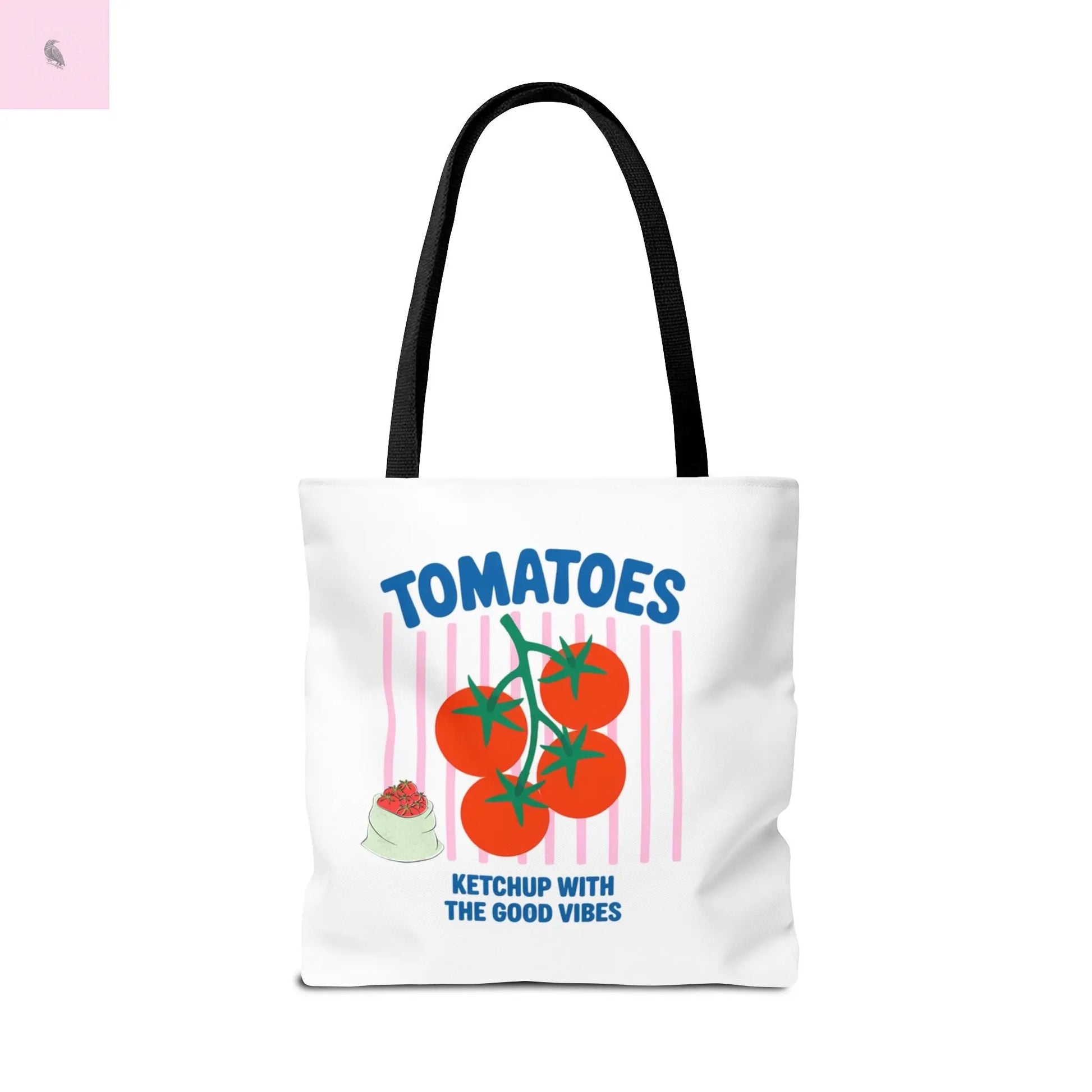 Tomato Vibes Tote Bag, Grocery tote,  Beach bag, travel tote,gift for gardener, veggie lover, Fun Gift for Foodies, Garden Lovers The flirty crow