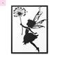 Framed canvas Fairy Silhouette Wall Art, Fairy lover Home Decor, Whimsical Framed Canvas, Fairy Gift, Kids Room Decoration, Nursery Art The flirty crow