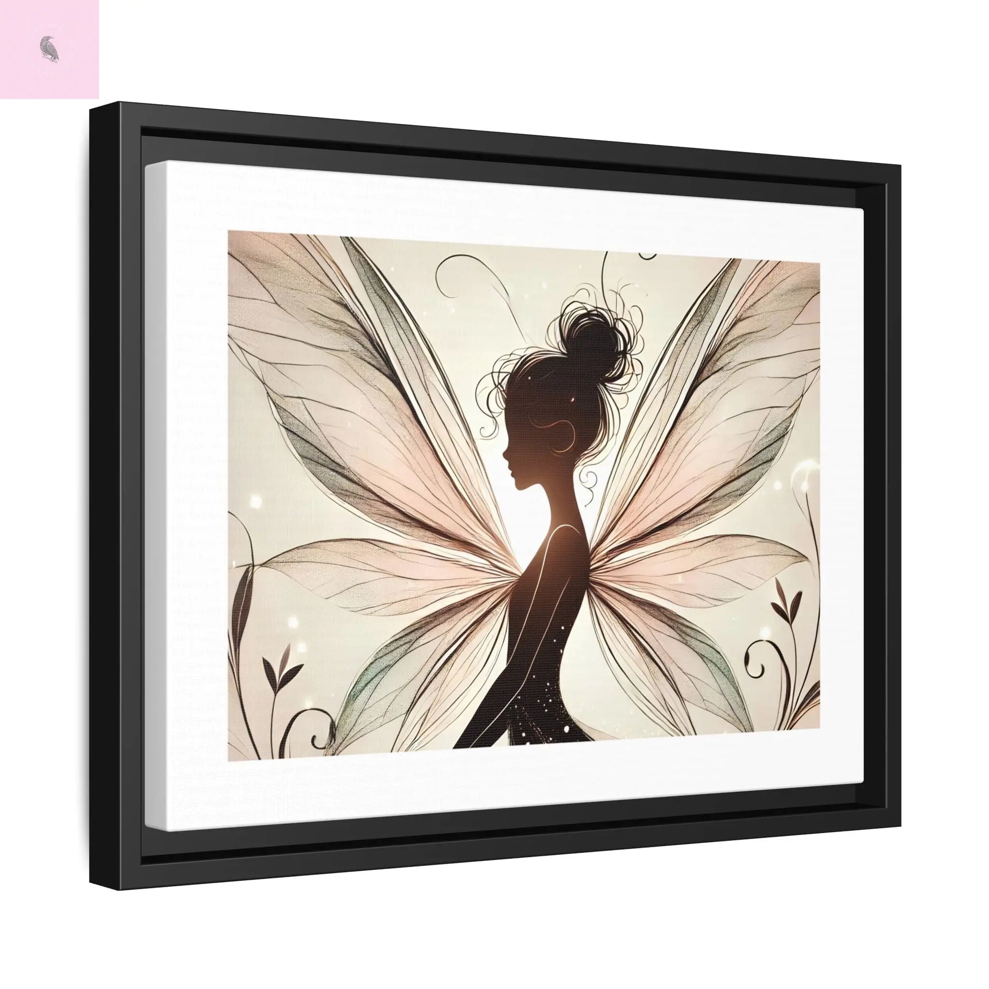 Framed Canvas Fairy wall art - The flirty crow