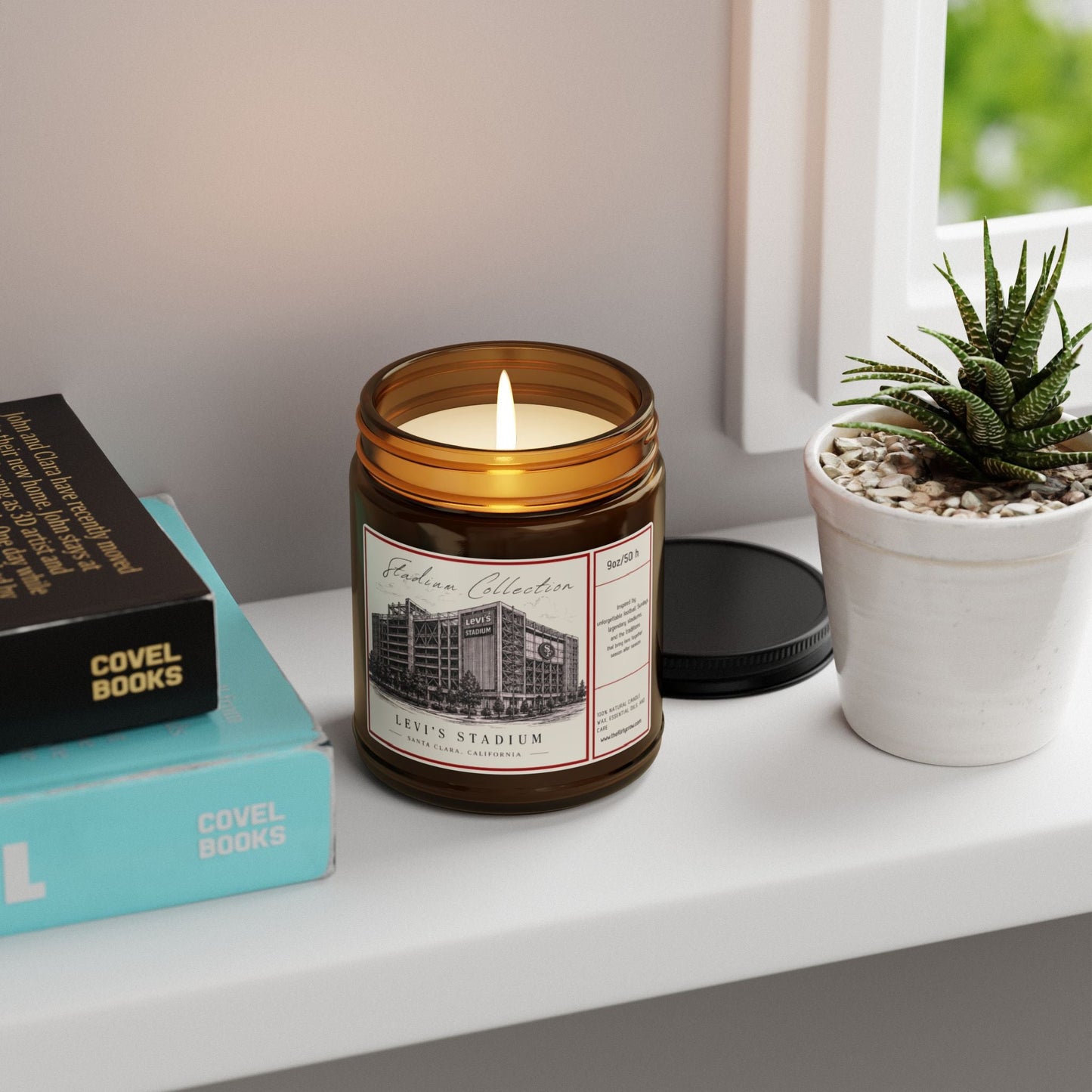 Smells like Levi's Stadium Candle, 49er fan gift, Soy Candle, Game Day Decor, California Football Candle, Sports gift Printify