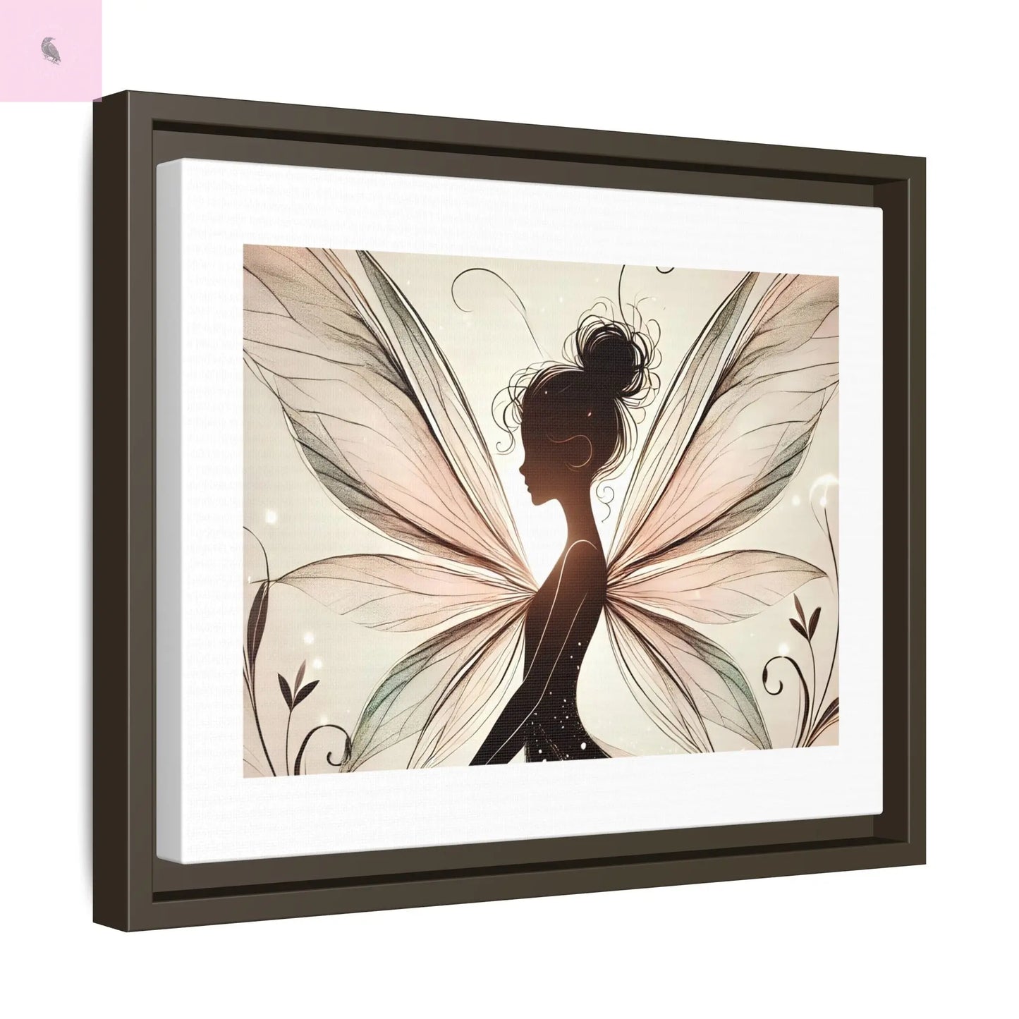 Framed Canvas Fairy wall art - The flirty crow