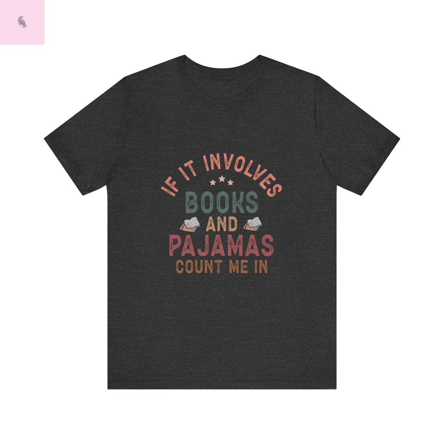Unisex short sleeve book lover tee pajama lover bella + canvas cotton womens tee the flirty crow