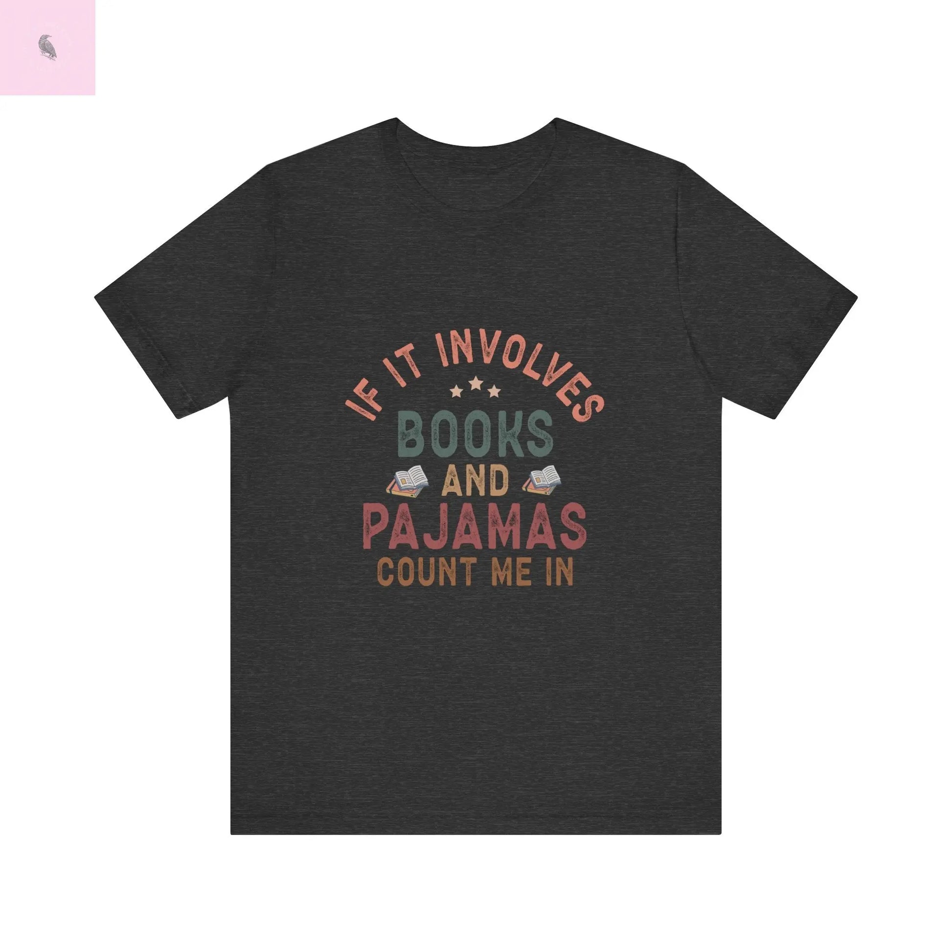 Unisex short sleeve book lover tee pajama lover bella + canvas cotton womens tee the flirty crow