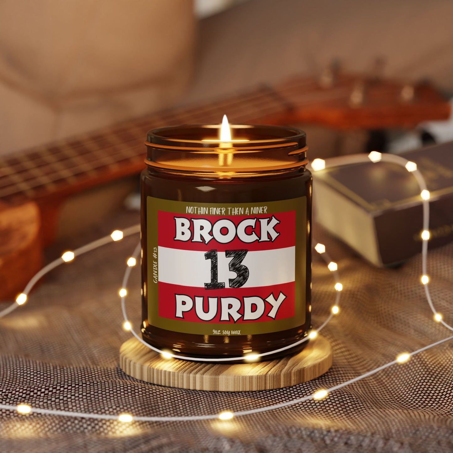 Brock Purdy 13 Soy wax vegan Candle