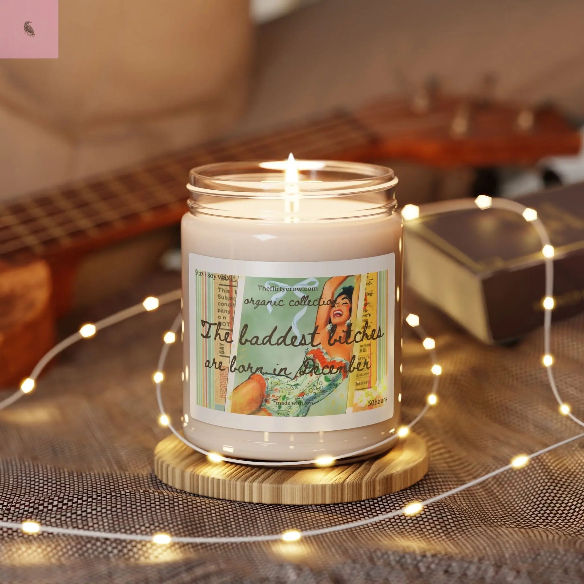 December birthday Soy Candle gift,  December  Birthday idea , Retro vibe, eco friendly, Gift for her, Home Fragrance Printify
