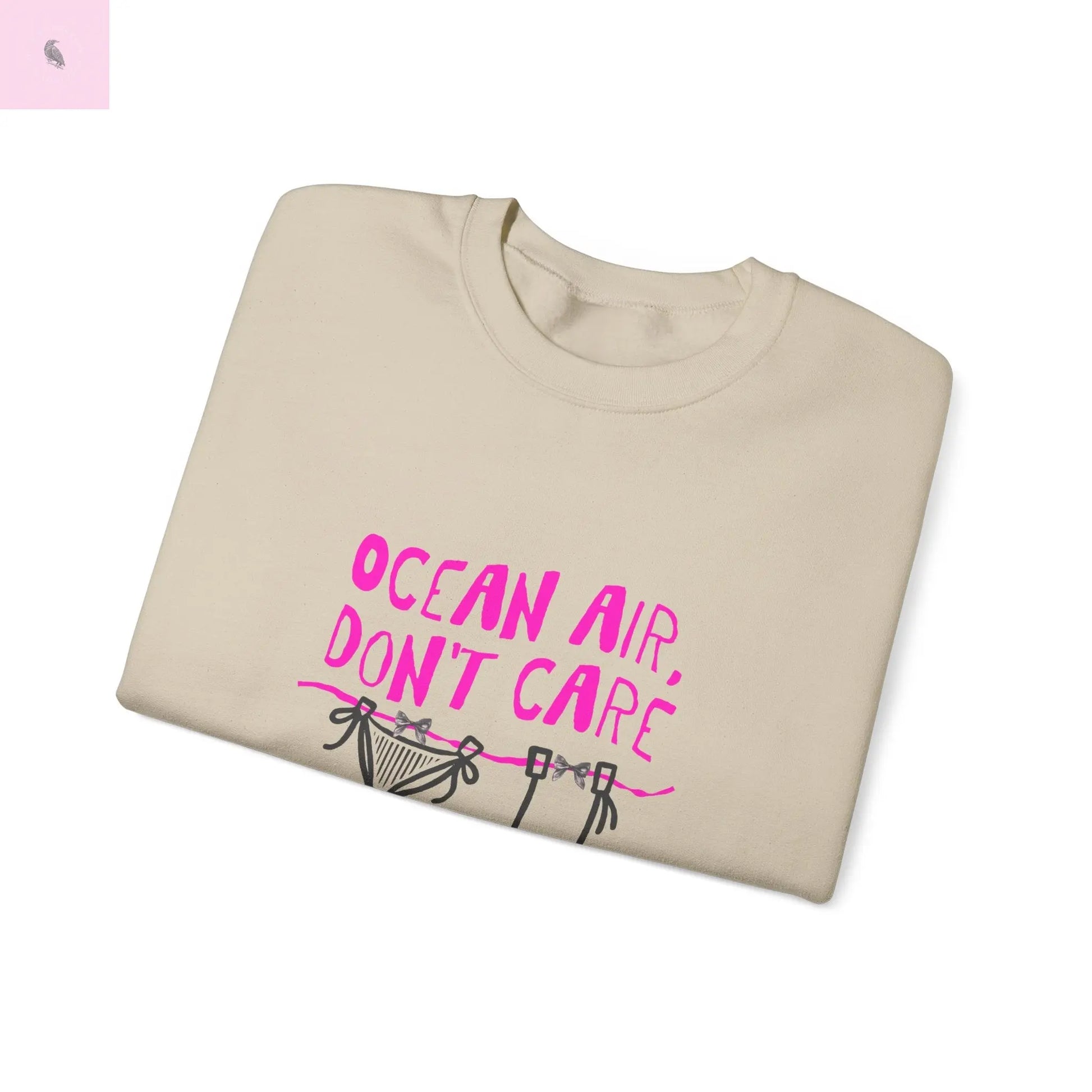 Beach Crewneck Sweatshirt ,Ocean lover, Summer Vibes Sweatshirt, beachy vibe,  Beach vacation Sweater, Casual Outfit, Summer Apparel Printify