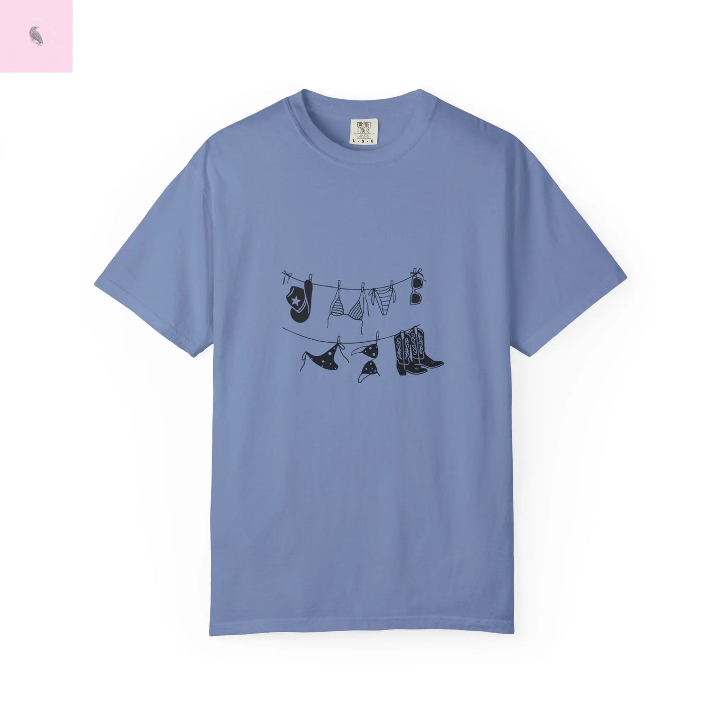 Cowgirl Summer Unisex Tee, Comfort Colors Beach Top, cowgirl style,Gift for Her, Vacation vibes, beach lover tee The flirty crow