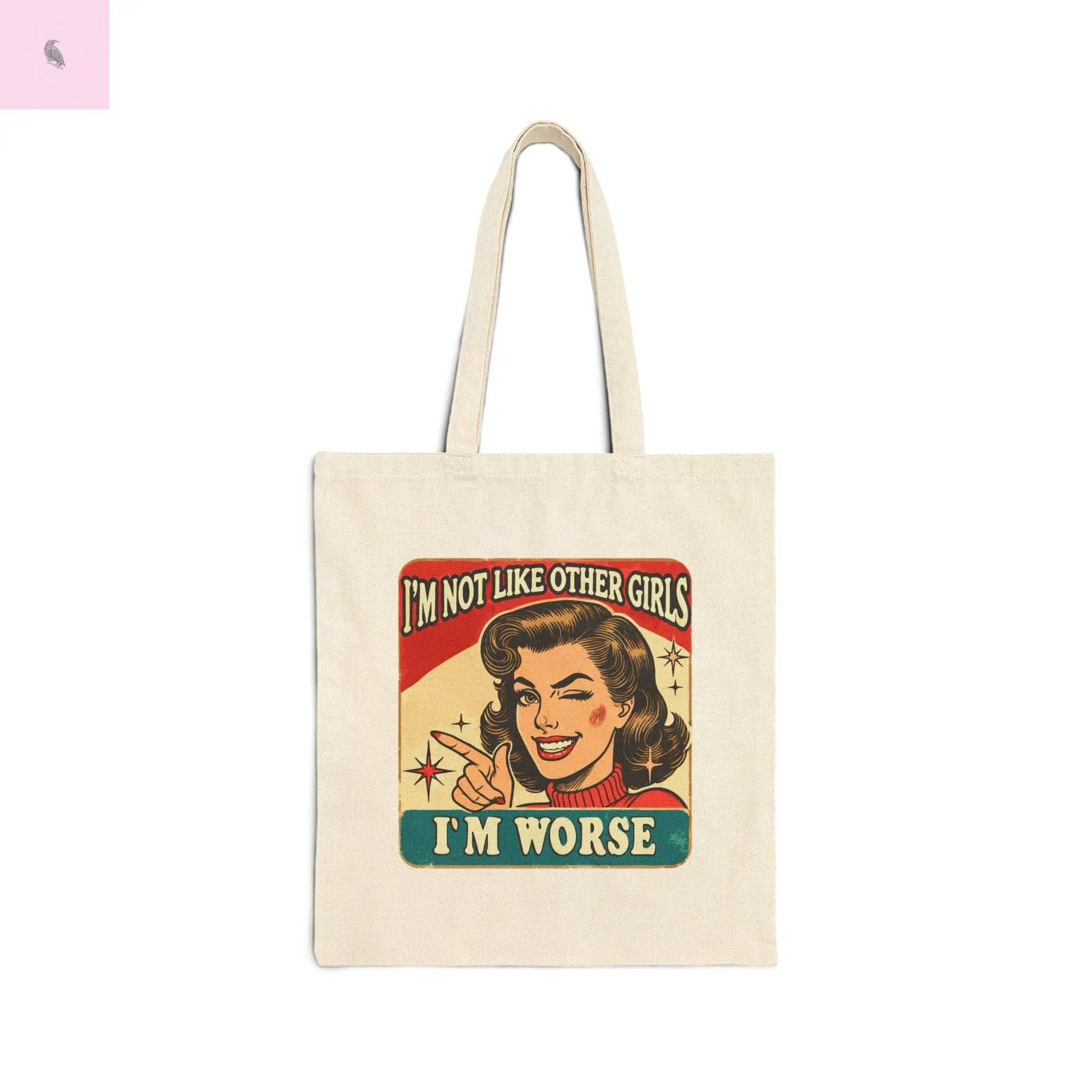 fun trendy beach, grocery Cotton Canvas Tote Bag the flirty crow