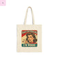 fun trendy beach, grocery Cotton Canvas Tote Bag the flirty crow