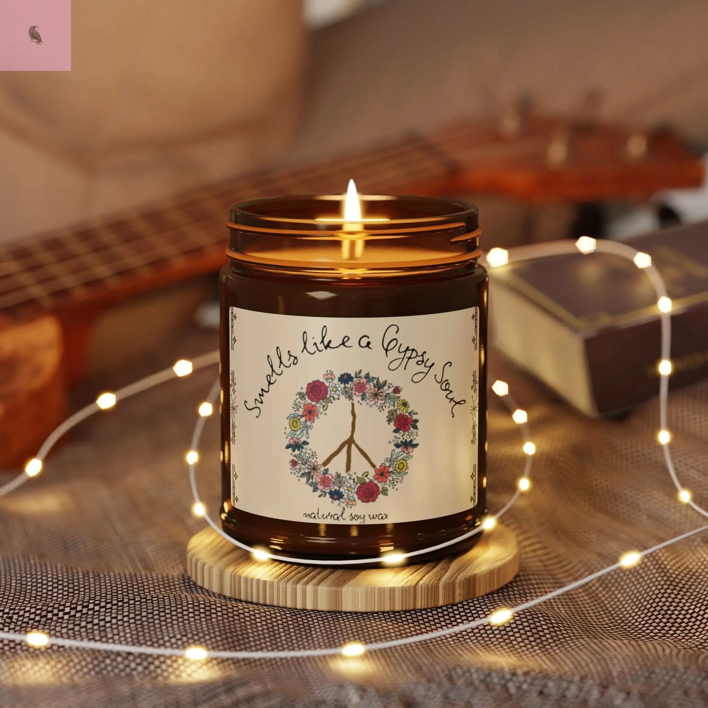 Gypsy Soul Glass Soy Candle The flirty crow